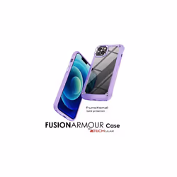 TECHGEAR iPhone 14 Tough Case [Fusion Armour] Premium Hybrid Tough Rugged Protective Bumper Case Heavy Duty Protection with Clear Back
