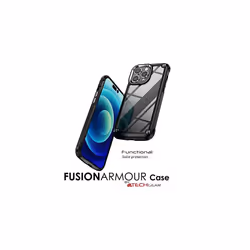 TECHGEAR iPhone 14 Pro Tough Case [Fusion Armour] Premium Hybrid Tough Rugged Protective Bumper Case Heavy Duty Protection with Clear Back