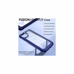 TECHGEAR iPhone 14 Pro Tough Case [Fusion Armour] Premium Hybrid Tough Rugged Protective Bumper Case Heavy Duty Protection with Clear Back
