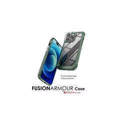 TECHGEAR iPhone 14 Pro Max Tough Case [Fusion Armour] Premium Hybrid Tough Rugged Protective Bumper Case Heavy Duty Protection with Clear Back
