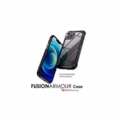 TECHGEAR iPhone 14 Plus Tough Case [Fusion Armour] Premium Hybrid Tough Rugged Protective Bumper Case Heavy Duty Protection with Clear Back