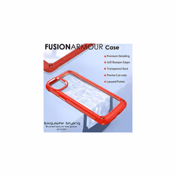 TECHGEAR iPhone 14 Plus Tough Case [Fusion Armour] Premium Hybrid Tough Rugged Protective Bumper Case Heavy Duty Protection with Clear Back