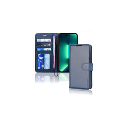 Apple iPhone 14 Pro Max Leather Wallet Case, Flip Protective Cover with Wallet Card Holder, Stand and Wrist Strap - PU Leather with Magnetic Cl - Blue