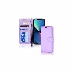 iPhone 14 Plus Leather Wallet Case, Flip Protective Case Cover with Wallet Card Holder, Stand and Wrist Strap - PU Leather wi ...