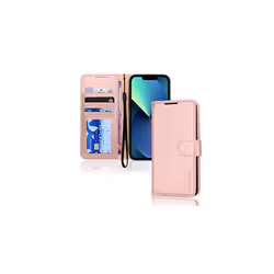 iPhone 14 Plus Leather Wallet Case, Flip Protective Case Cover with Wallet Card Holder, Stand and Wrist Strap - PU Leather wi ...