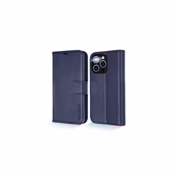 TECHGEAR Wallet Case for iPhone 14 Pro Max, Genuine Leather Magnetic Flip [RFID Blocking] Case with Shockproof TPU, Card Slot ...