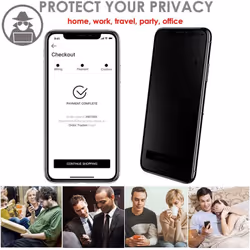 TECHGEAR Anti Spy Screen Protector for iPhone 14 Pro Max - PRIVACY Filter 3D GLASS Edition Genuine Tempered Glass Full Screen Protector