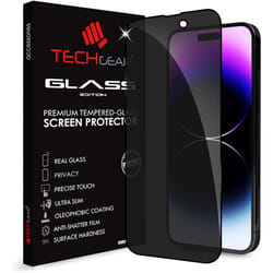 TECHGEAR Anti Spy Screen Protector for iPhone 14 Plus - PRIVACY Filter 3D GLASS Edition Genuine Tempered Glass Full Screen Protector