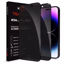 TECHGEAR [2 Pack] Anti Spy Screen Protector for iPhone 14 Plus - PRIVACY Filter 3D GLASS Edition Genuine Tempered Glass Full  ...