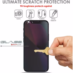[2 Pack] TECHGEAR Anti Spy Screen Protector for iPhone 14 - PRIVACY Filter GLASS Edition Genuine Tempered Glass Screen Protector