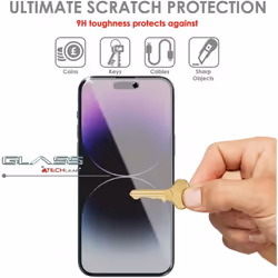 TECHGEAR Anti Spy Screen Protector for iPhone 14 Pro - PRIVACY Filter GLASS Edition Genuine Tempered Glass Screen Protector for Apple iPhone 14 Pro
