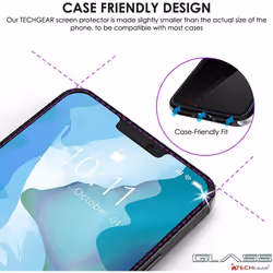 TECHGEAR [2 Pack] 3D GLASS Edition for iPhone 14 [FULL Screen Adhesion] & [Full Coverage] Tempered Glass Screen Protector for Apple iPhone 14 6.1"