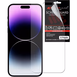 TECHGEAR [5 Pack] Screen Protectors for iPhone 14 Pro Max - CLEAR LCD Screen Protector Film s with Cleaning Cloth & Applicati ...