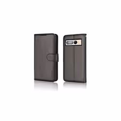Pixel 7 pro Wallet Case, Flip Protective Cover with Card Holder, Stand and Wrist Strap - PU Leather with Magnetic Closure For Google Pixel 7 p - Black