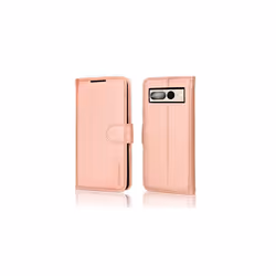 Pixel 7 pro Wallet Case, Flip Protective Cover with Card Holder, Stand and Wrist Strap - PU Leather with Magnetic Closure For Google Pixel - Rose Gold