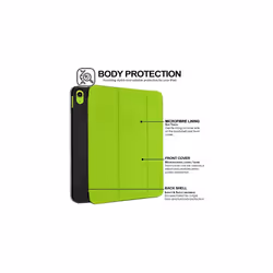 TECHGEAR iPad 11 2025 & iPad 10 2022 (11th / 10th Generation) Smart Case Slim Tri-fold Stand Cover with Corner Protection [Auto Wake / Sleep] - Green