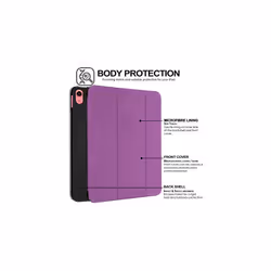 TECHGEAR iPad 11 2025 & iPad 10 2022 (11th / 10th Generation) Smart Case Slim Tri-fold Stand Cover with Corner Protection [Auto Wake / Sleep] - Purple