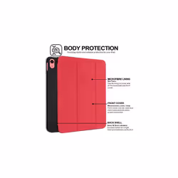 TECHGEAR iPad 11 2025 & iPad 10 2022 (11th / 10th Generation) Smart Case Slim Tri-fold Stand Cover with Corner Protection [Auto Wake / Sleep] - Red
