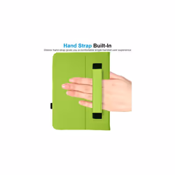 TECHGEAR Leather Case for Apple iPad 10 2022 [10th Generation] 10.9" - PU Leather Slim Folio Case Cover with Stand, Hand Strap & Auto Sleep / - Green