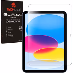 TECHGEAR iPad 10 10.9" 2022 GLASS Screen Protector, Tempered Glass Screen Protector [9H Hardness]  [No-Bubble] for iPad 10th  ...