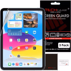 TECHGEAR 3 Pack Screen Protector for iPad 10.9" 2022, CLEAR Screen Protector Compatible with New Apple iPad 10th Generation 2 ...