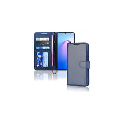 TECHGEAR Leather Wallet Case for Oppo Reno 8 5G, Flip Protective Cover with Wallet Card Holder, Stand & Wrist Strap - PU Leather with Magnetic - Blue
