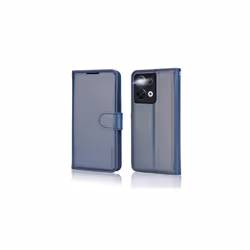 TECHGEAR Leather Wallet Case for Oppo Reno 8 5G, Flip Protective Cover with Wallet Card Holder, Stand & Wrist Strap - PU Leather with Magnetic - Blue