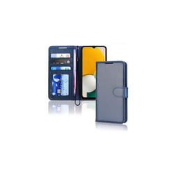 Samsung Galaxy A04s / A13 5G PU Leather Wallet Case, Flip Protective Case Cover with Wallet Card Holder, Stand and Wrist Strap with Magnetic Cl - Blue