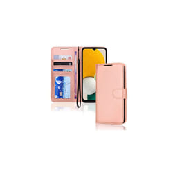 Samsung Galaxy A04s / A13 5G PU Leather Wallet Case, Flip Protective Case Cover with Wallet Card Holder, Stand and Wrist Strap with Magnet - Rose Gold
