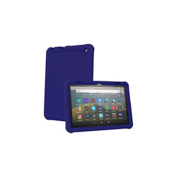 Bumper Case for Amazon Fire HD 8" / HD 8 Plus 12th Generation / 2022, Shockproof Soft Silicone Easy Grip Kids & School Case with Screen Protect - Navy