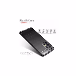 Galaxy A23 5G Carbon Fibre Case [Stealth Case] Flexible, Shockproof, Ultra Slim, Soft TPU Protective Shell Cover, Carbon Fibre Detailing