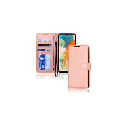 Samsung Galaxy A23 5G Leather Wallet Case, Flip Protective Cover with Wallet Card Holder, Stand and Wrist Strap - PU Leather with Magnetic - Rose Gold