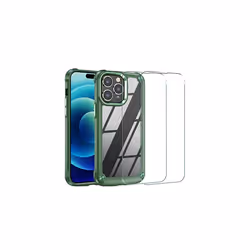 TECHGEAR iPhone 14 Pro Max Tough Case [Fusion Armour] + 2 Pack Glass Screen Protector, Tough Bumper Case Heavy Duty Protectio ...