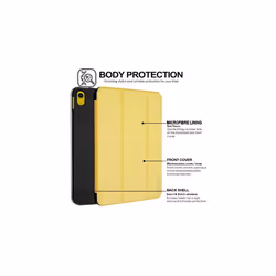 TECHGEAR iPad 11 2025 & iPad 10 2022 (11th / 10th Generation) Smart Case Slim Tri-fold Stand Cover with Corner Protection [Auto Wake / Sleep] - Yellow
