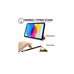 TECHGEAR iPad 11 2025 & iPad 10 2022 (11th / 10th Generation) Smart Case Slim Tri-fold Stand Cover with Corner Protection [Auto Wake / Sleep] - Yellow