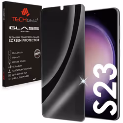 TECHGEAR Anti Spy Screen Protector fits Samsung Galaxy S23 5G - PRIVACY Filter 3D GLASS Edition Genuine Tempered Glass Full S ...