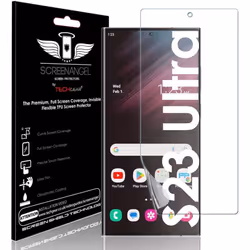 TECHGEAR 3 Pack Screen Protector fits Samsung Galaxy S23 Ultra 5G [Screen Angel Edition][Case Friendly][Bubble Free][FULL Scr ...