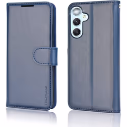 Samsung Galaxy A34 5G Leather Wallet Case, Flip Protective Cover with Wallet Card Holder, Stand and Wrist Strap - PU Leather  ...