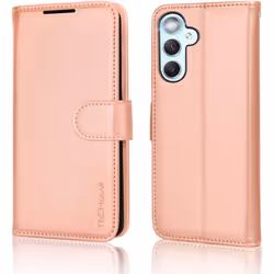 Samsung Galaxy A34 5G Leather Wallet Case, Flip Protective Cover with Wallet Card Holder, Stand and Wrist Strap - PU Leather  ...