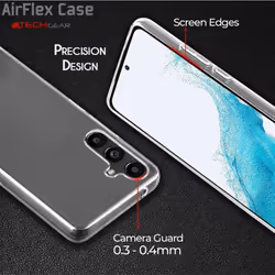 TECHGEAR Galaxy A14 5G Clear Case [AirFlex] Crystal Clear Slim & Light, Protective, Flexible Soft Gel / TPU Cover with Soft Touch Keys