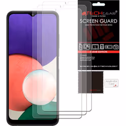 [3 Pack] TECHGEAR Screen Protectors Compatible with Samsung Galaxy A14 5G, CLEAR LCD Screen Protectors Cover Guards