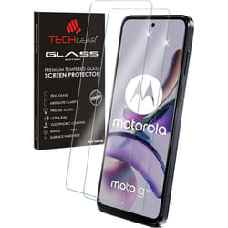 2 Pack GLASS for Motorola Moto G13 / Moto G23, Tempered Glass Screen Protector Covers [9H Hardness] [Crystal Clarity] [Scratch-Resistant] [No-Bubble]