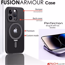 iPhone 14 Pro Max Stand Case [Fusion Armour Ring] Premium Tough Rugged Protective Magnetic Kickstand Case, MagSafe Case for iPhone 14 Pro Max 6.7"