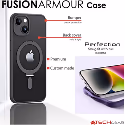 iPhone 14 Plus Stand Case [Fusion Armour Ring] Premium Hybrid Tough Rugged Protective Magnetic Kickstand Case, MagSafe Case for iPhone 14 Plus 6.7"