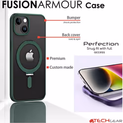 iPhone 14 Plus Stand Case [Fusion Armour Ring] Premium Hybrid Tough Rugged Protective Magnetic Kickstand Case, MagSafe Case for iPhone 14 Plus 6.7"