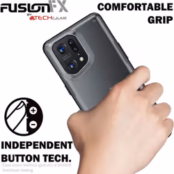 TECHGEAR Tough Case for Oppo Find X5 [Fusion FX] Premium Hybrid Tough Rugged Protective Bumper Case Heavy Duty Protection with Hard Back