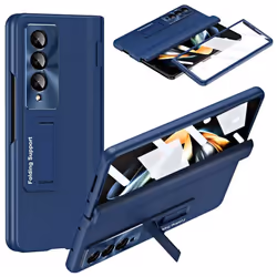 Samsung Galaxy Z Fold 4 Case Screen Protector Phone Case with Hinge Protection, Leather Fit Cover with Built-in Glass Screen  ...