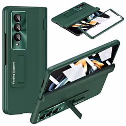 Samsung Galaxy Z Fold 4 Case Screen Protector Phone Case with Hinge Protection, Leather Fit Cover with Built-in Glass Screen ...
