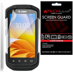 [3 Pack] TECHGEAR Screen Protectors Compatible for Zebra TC72 / TC77 Touch Computer Barcode Scanner , CLEAR LCD Screen Protectors Cover Guards