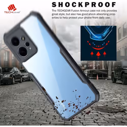 Xiaomi Redmi Note 12 Tough Case for [Fusion Armour] Premium Hybrid Tough Rugged Protective Bumper Case Heavy Duty Protection with Clear Back